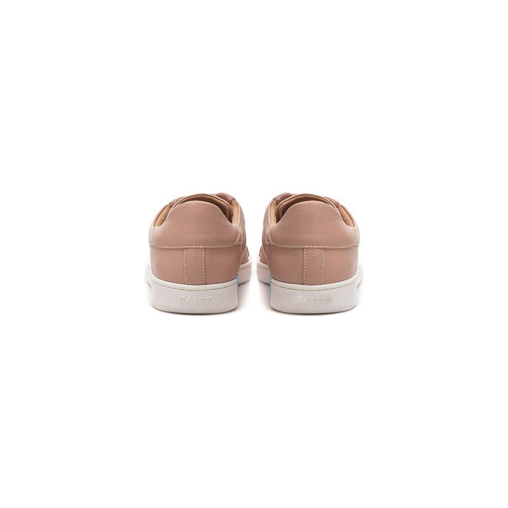 Bally Elegant Pink Leather Sneakers Bally Rosy Brown