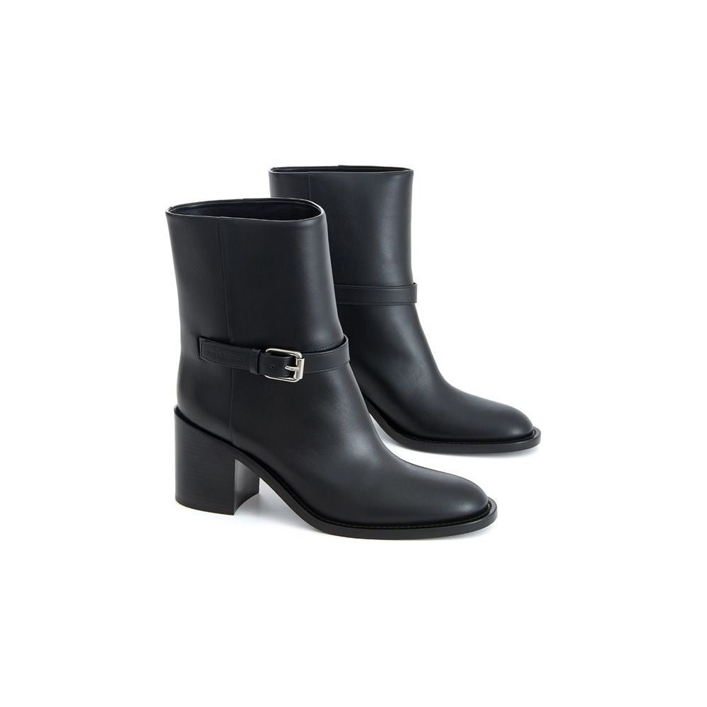 Burberry Black Leather Boot Burberry Dark Slate Gray
