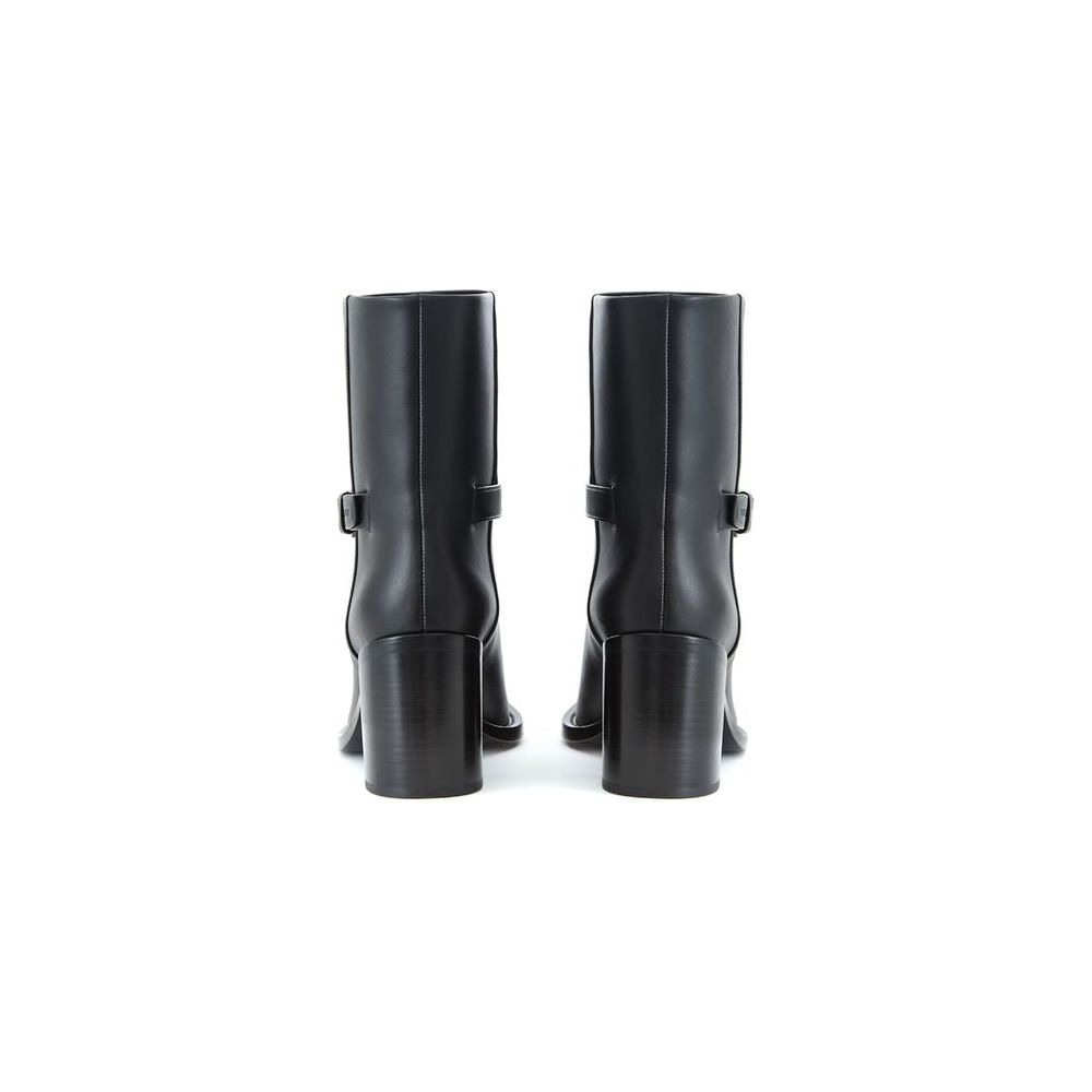 Burberry Black Leather Boot Burberry Dark Slate Gray