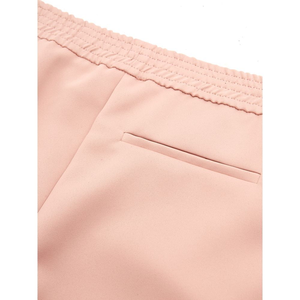 Lardini Elegant Pink Polyester Pants for Women Lardini Peach Puff