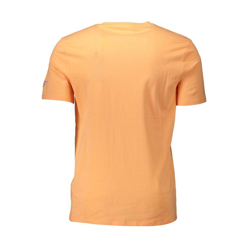 Guess Jeans Orange Cotton Men T-Shirt