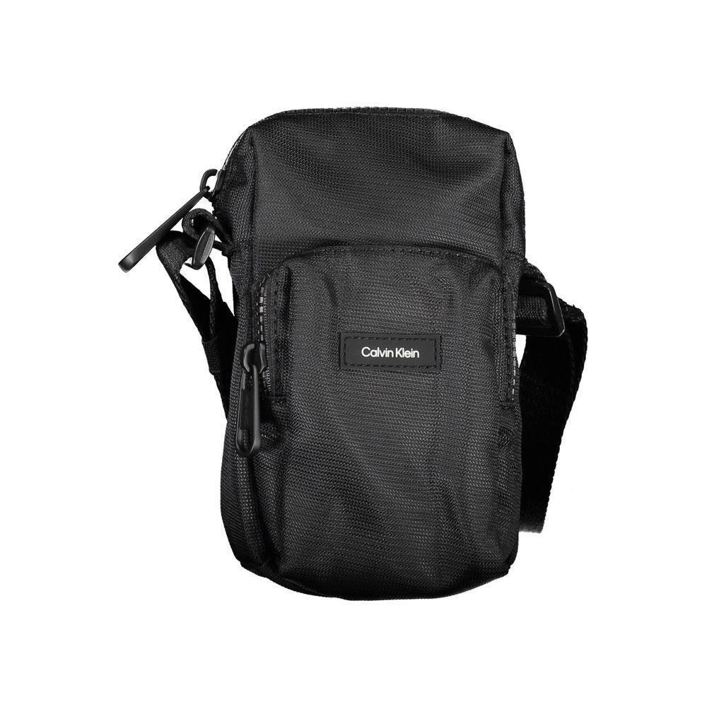 Calvin Klein Elegant Black Shoulder Bag with Chic Detailing CA-26286