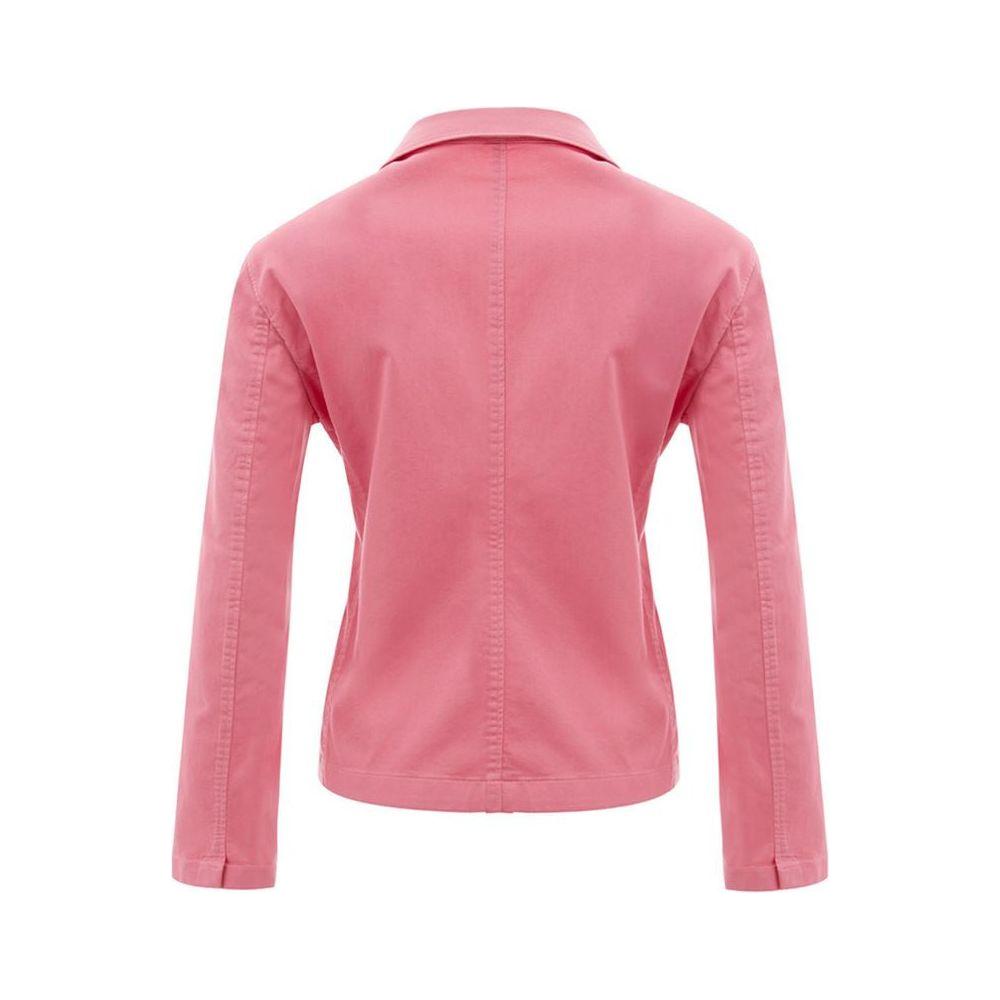 Lardini Elegant Pink Cotton Jacket for Her Lardini Pale Violet Red