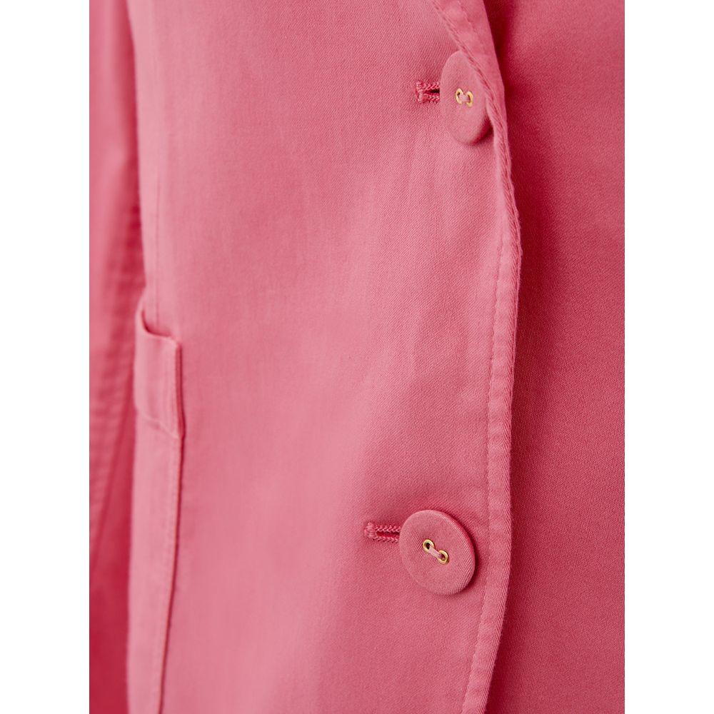 Lardini Elegant Pink Cotton Jacket for Her Lardini Pale Violet Red