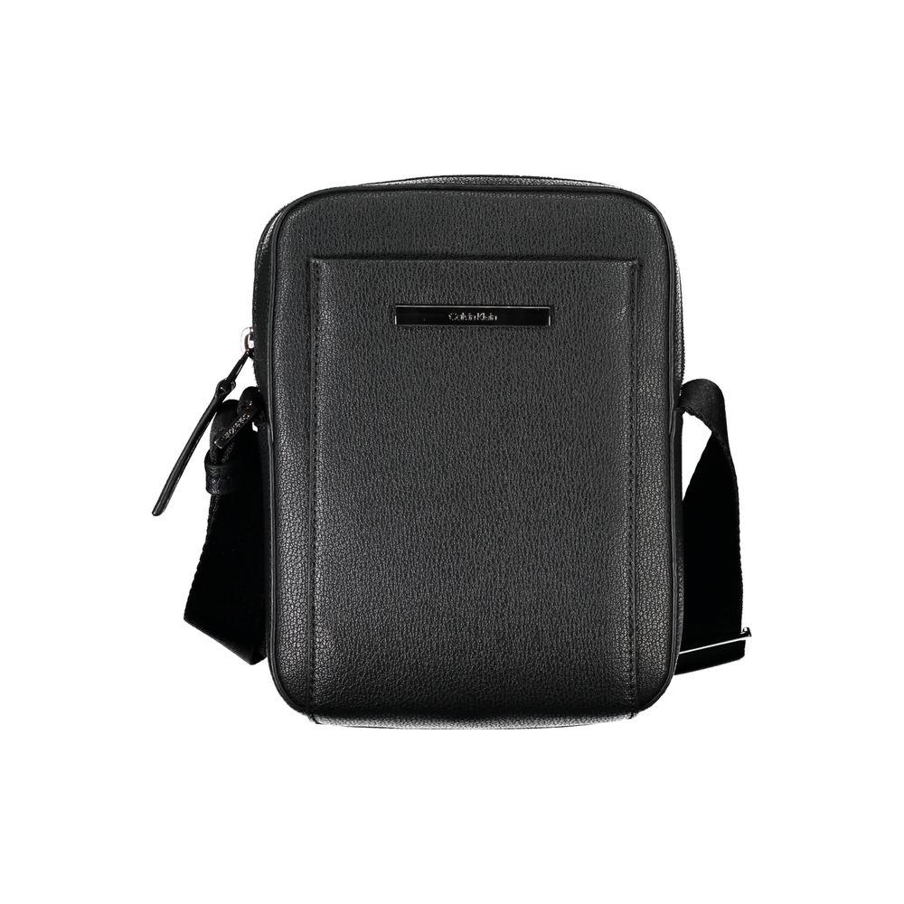 Calvin Klein Sleek Black Shoulder Bag with Logo Detail Calvin Klein Dark Slate Gray