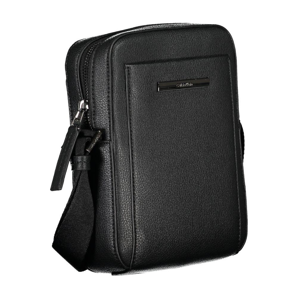 Calvin Klein Sleek Black Shoulder Bag with Logo Detail Calvin Klein Dark Slate Gray