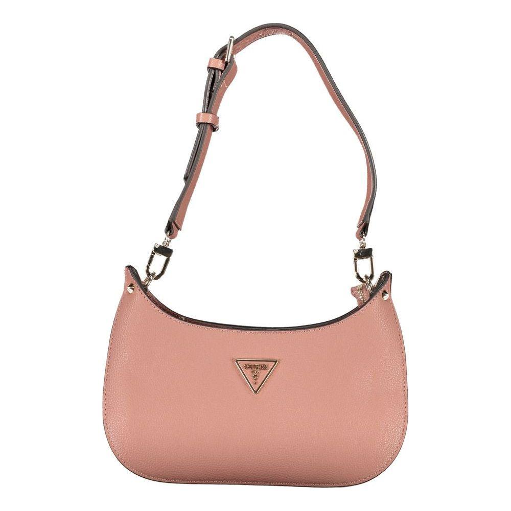 Guess Jeans Pink Polyethylene Handbag Guess Jeans Rosy Brown