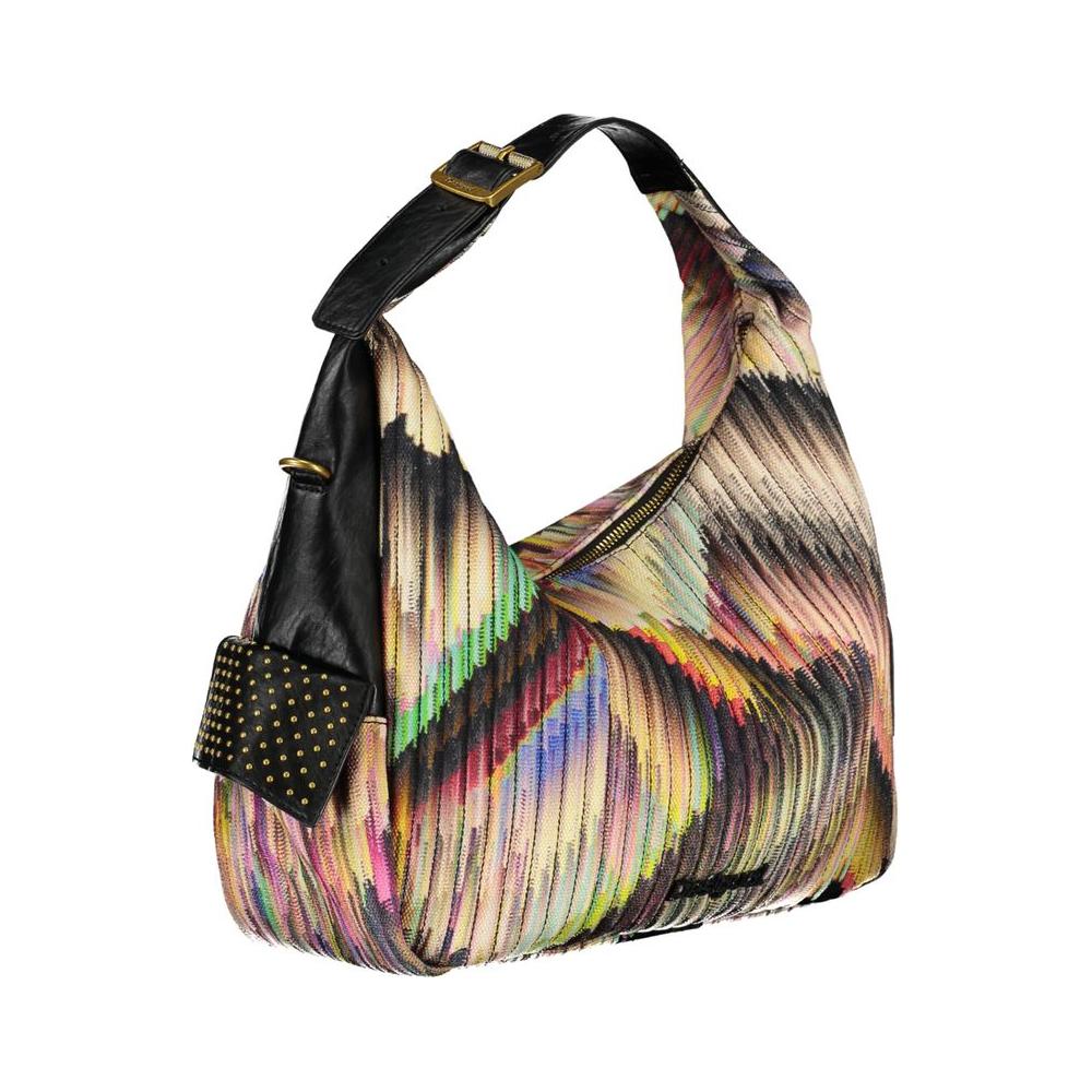 Desigual Black Polyester Handbag Desigual Rosy Brown