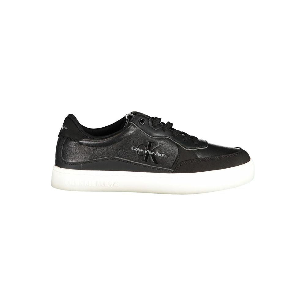 Calvin Klein Sleek Black Sports Sneakers with Contrast Details Calvin Klein Dark Slate Gray