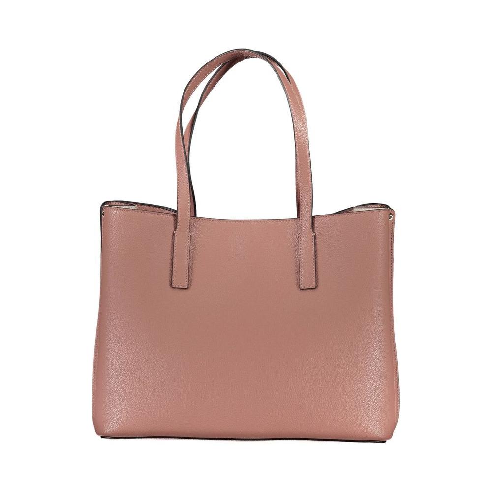 Guess Jeans Pink Polyethylene Handbag Guess Jeans Rosy Brown