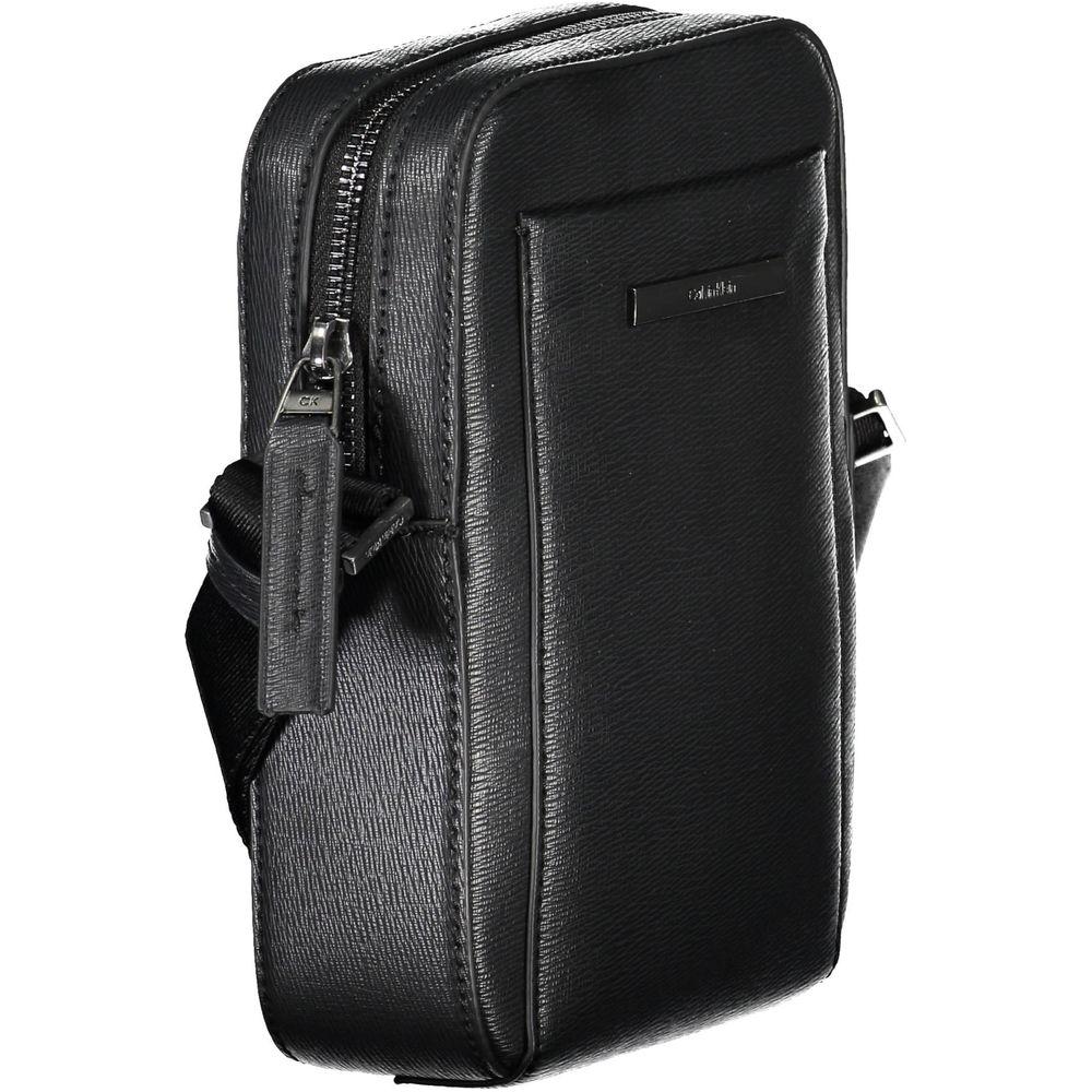 Calvin Klein Elegant Black Shoulder Bag with Sleek Detailing Calvin Klein Dark Slate Gray