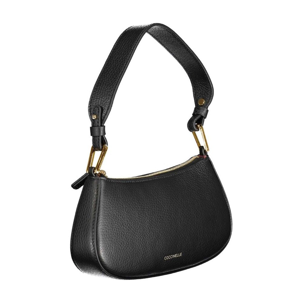 Coccinelle Black Leather Handbag Coccinelle Dark Slate Gray