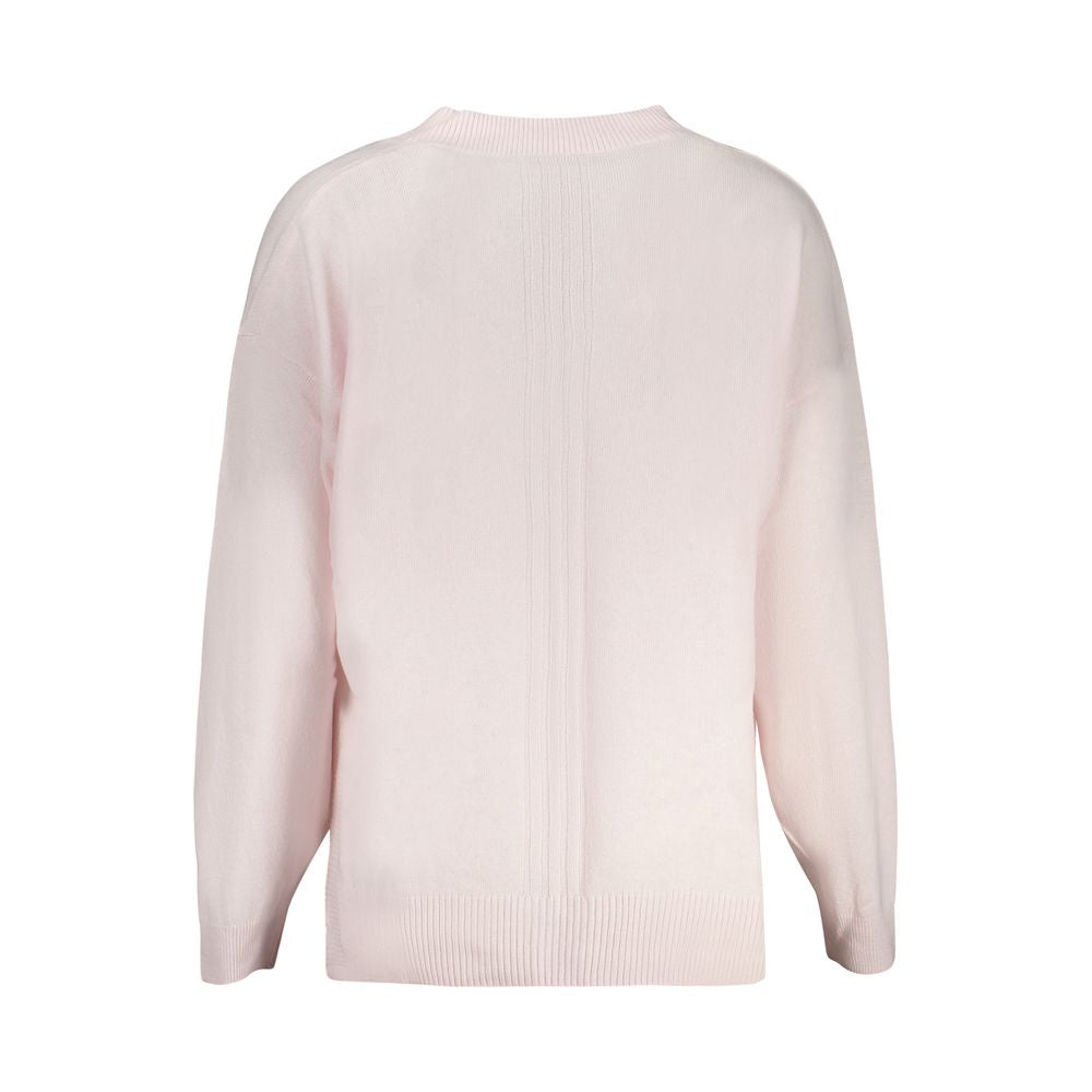 Guess Jeans Pink Acrylic Women Sweater Guess Jeans Light Gray