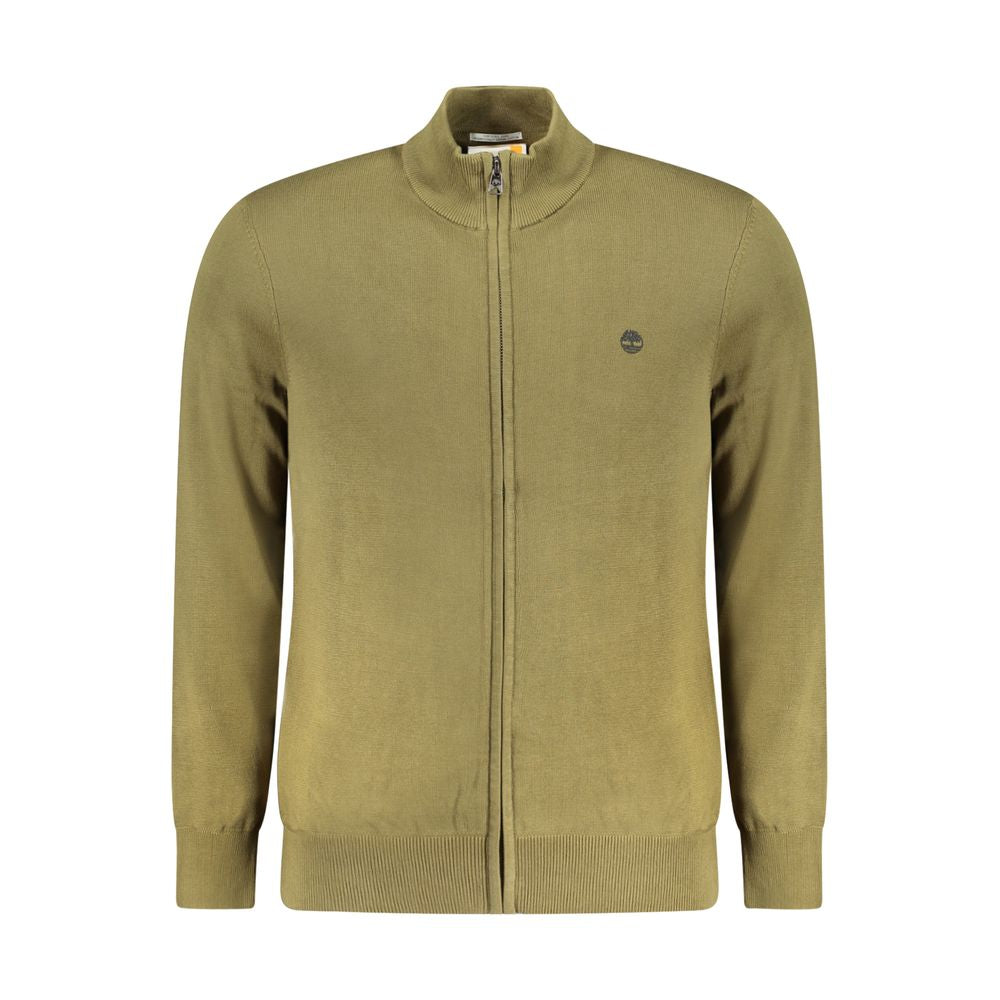 Timberland Green Cotton Men Sweater Timberland Dark Khaki
