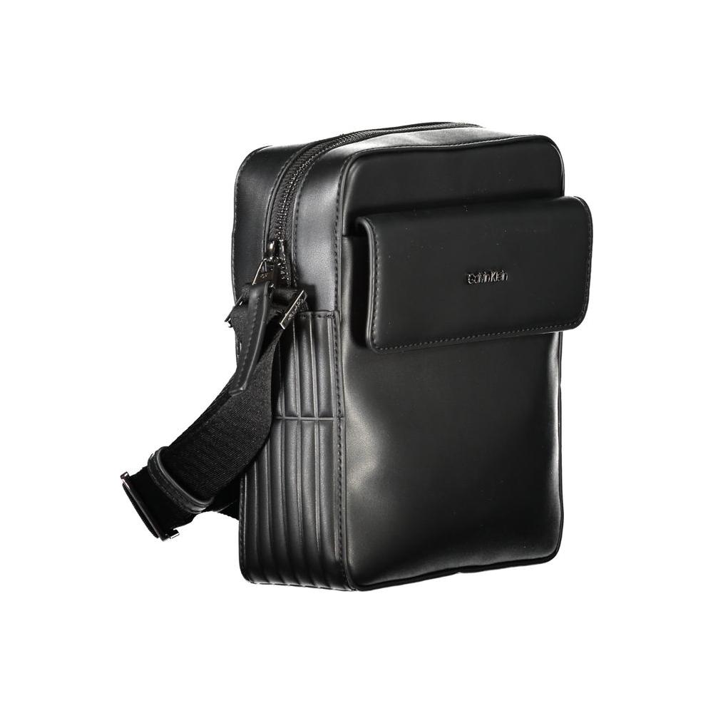 Calvin Klein Black Polyester Men Shoulder Bag Calvin Klein Dark Slate Gray