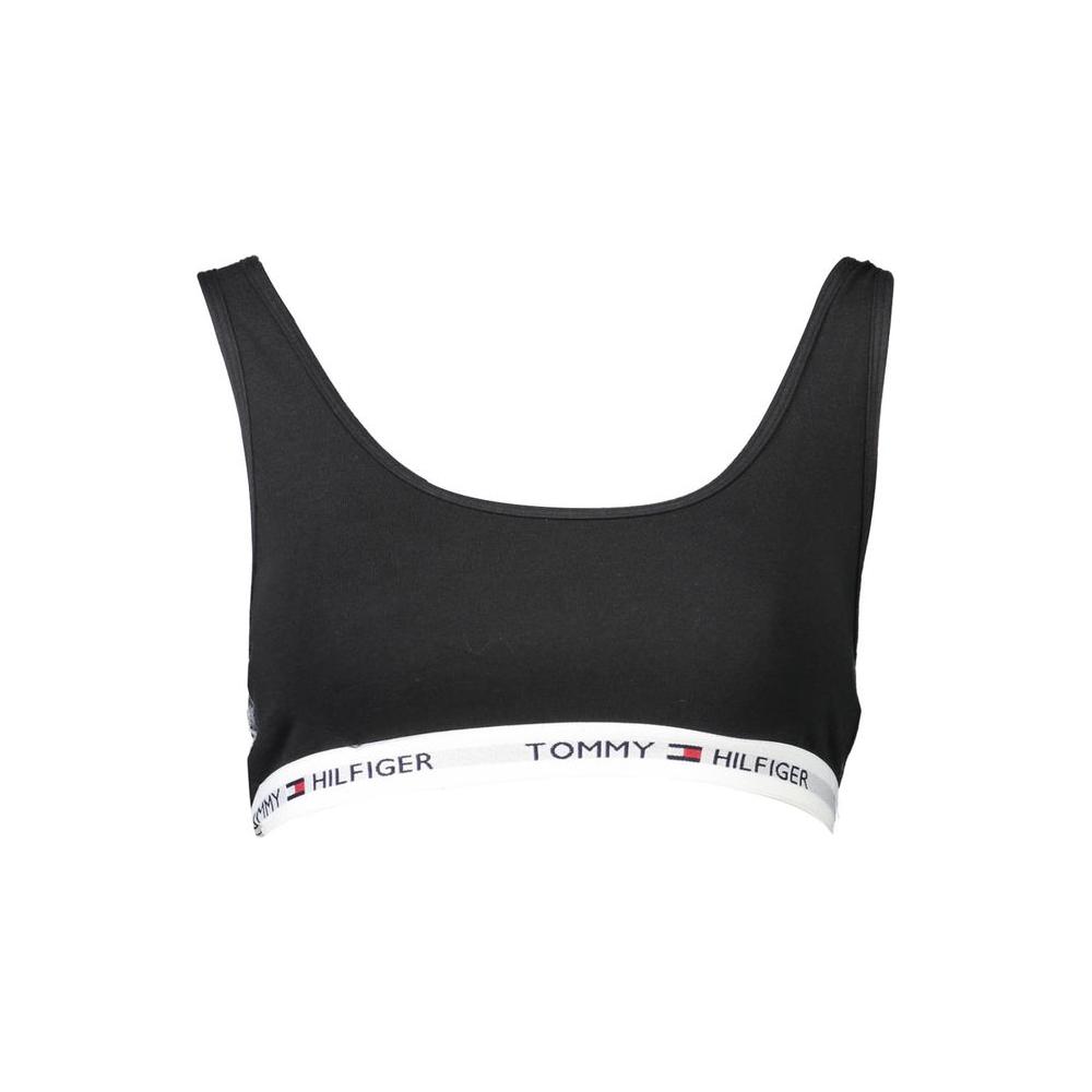 Tommy Hilfiger Black Cotton Women Sports Bra Tommy Hilfiger Dark Slate Gray