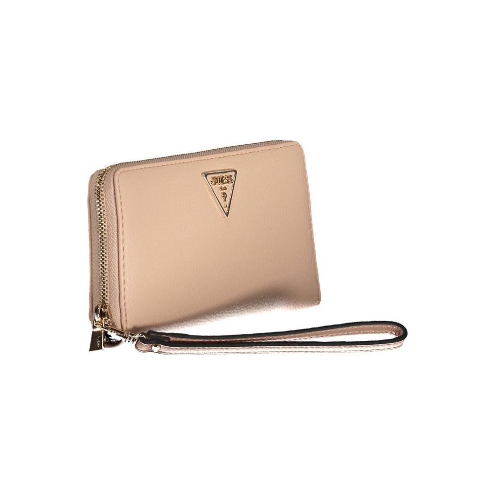 Guess Jeans Pink Polyethylene Women Wallet Guess Jeans Tan