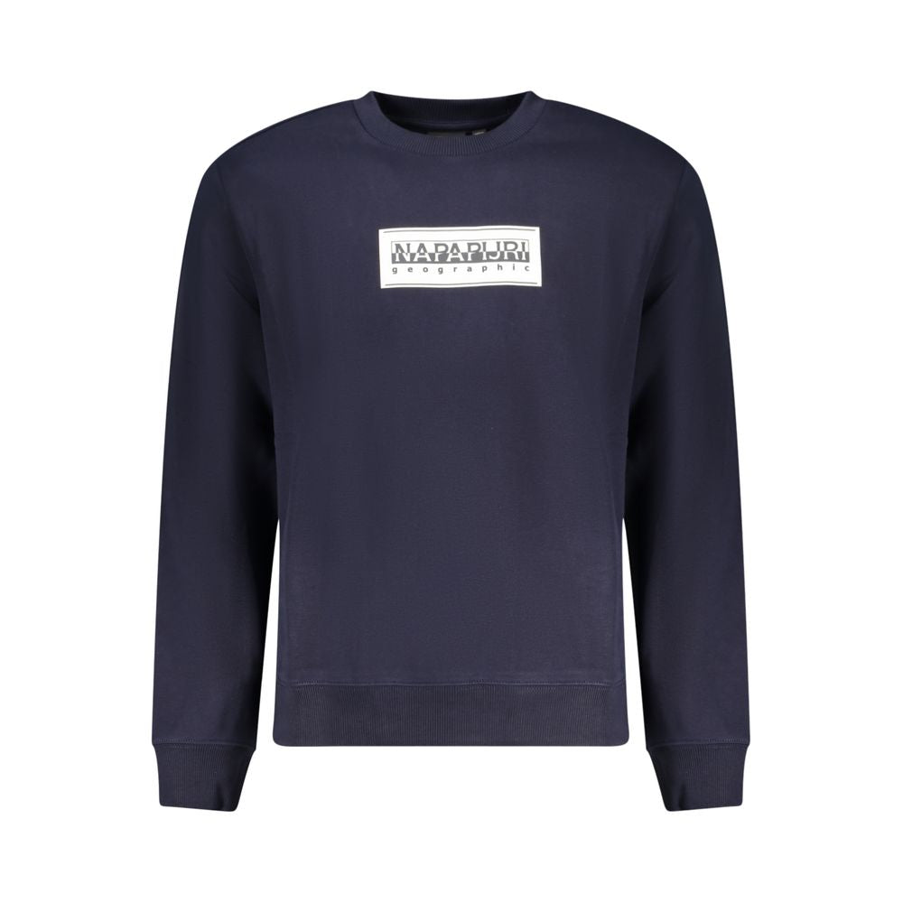Napapijri Blue Cotton Sweater Napapijri Dark Slate Gray