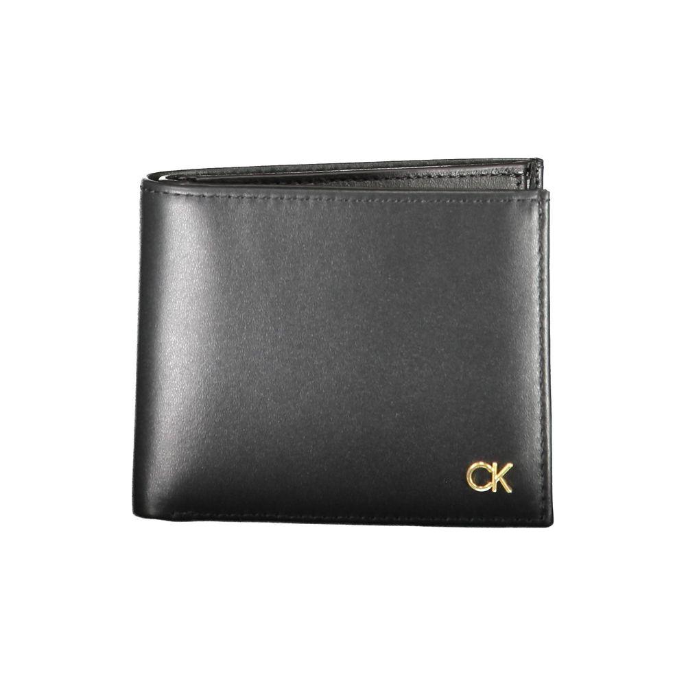 Calvin Klein Black Leather Men Wallet Calvin Klein Dark Slate Gray
