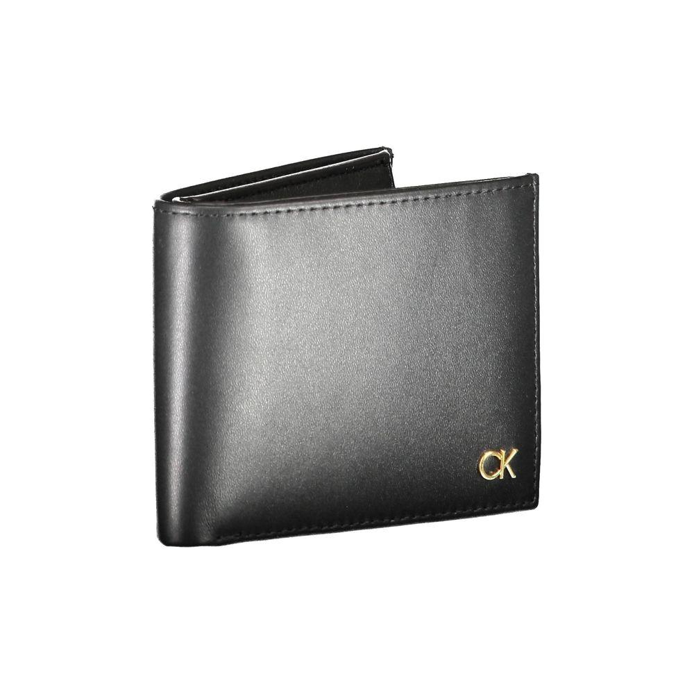 Calvin Klein Black Leather Men Wallet Calvin Klein Dim Gray