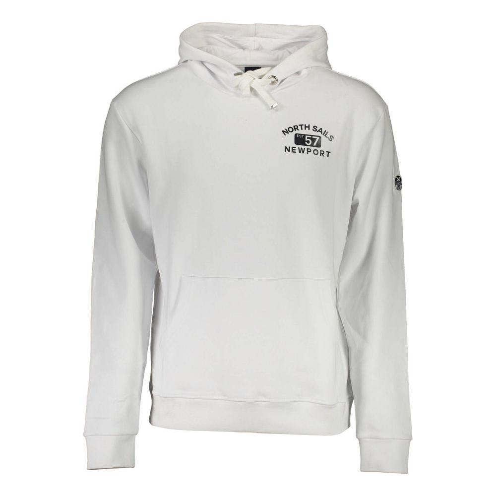 North Sails White Cotton Men Sweater North Sails Light Gray