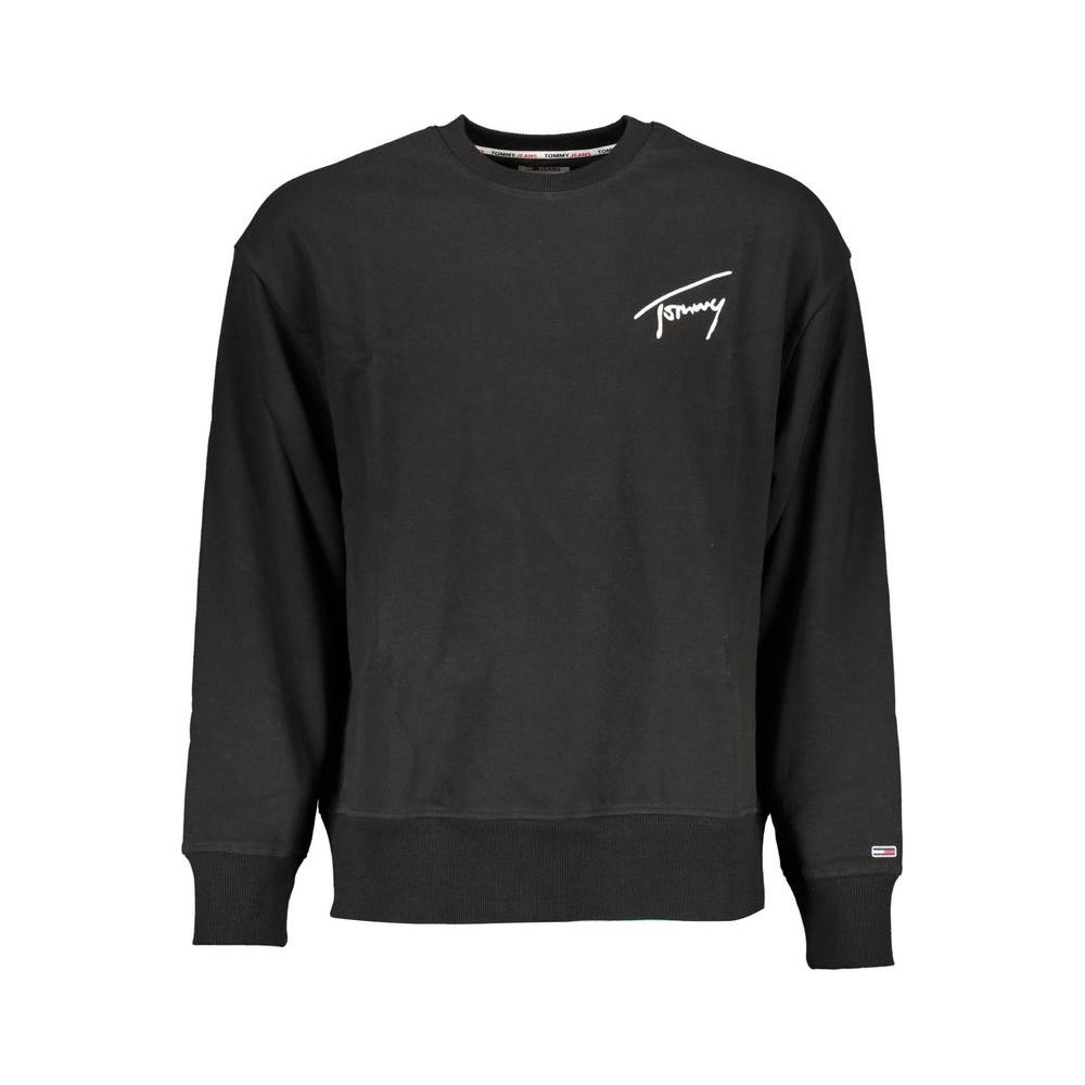Tommy Hilfiger Black Cotton Men Sweater Tommy Hilfiger Dark Slate Gray