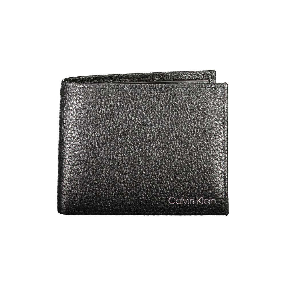 Calvin Klein Black Leather Men Wallet Calvin Klein Dark Slate Gray