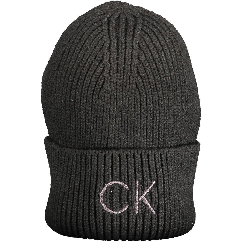 Calvin Klein Black Cotton Women Hat Calvin Klein Dark Slate Gray