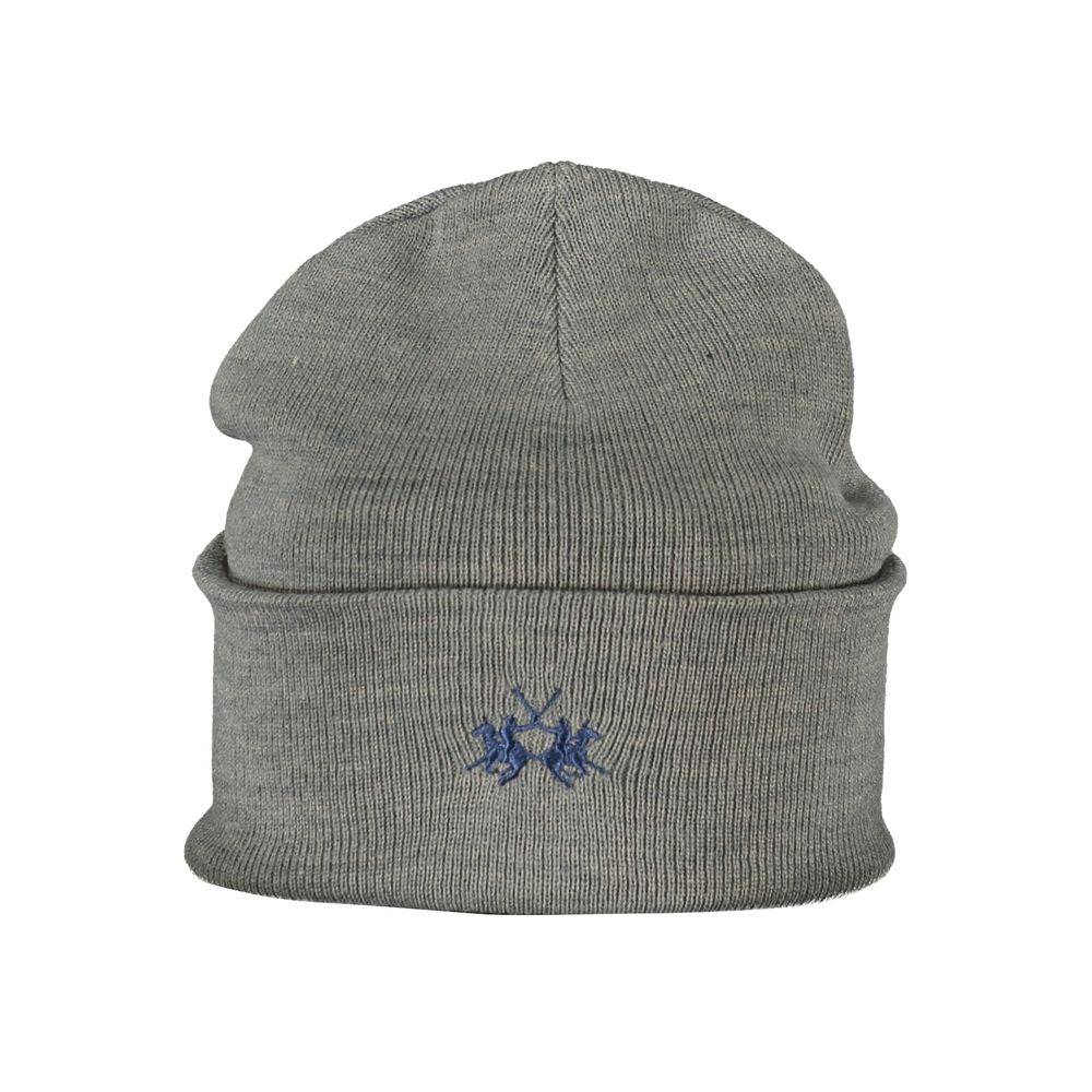 La Martina Gray Polyester Hats & Cap La Martina Dim Gray