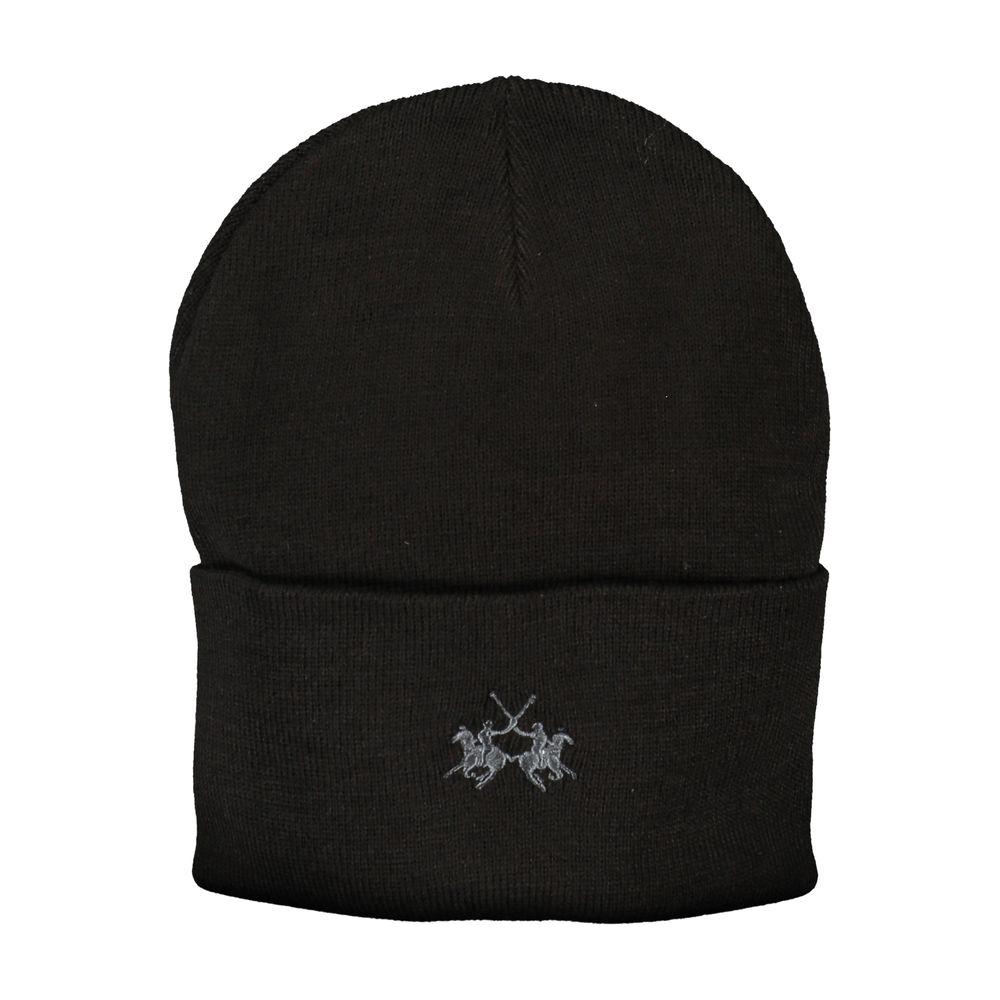 La Martina Black Polyester Hats & Cap La Martina Black