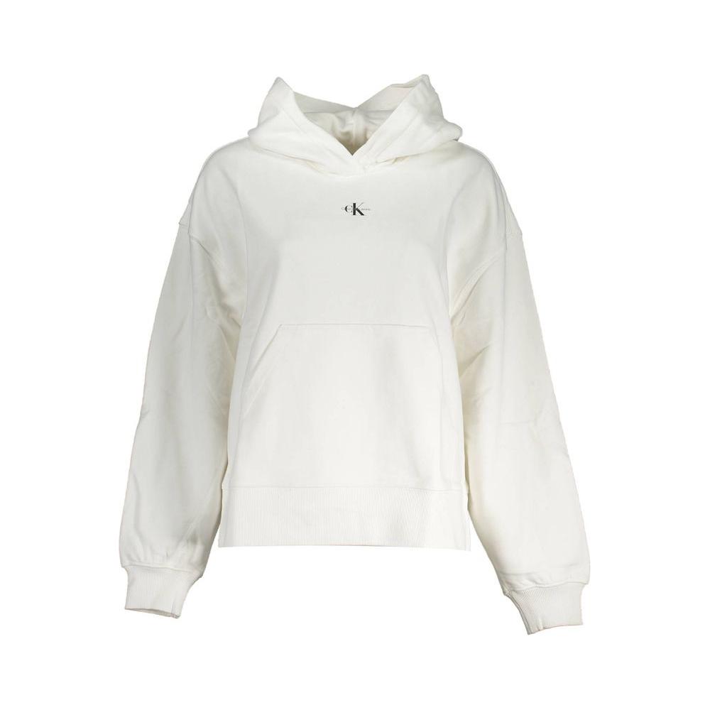 Calvin Klein White Cotton Women Sweater Calvin Klein Light Gray