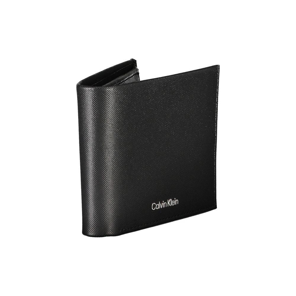 Calvin Klein Elegant Black Leather Wallet with RFID Blocking Calvin Klein Dark Slate Gray