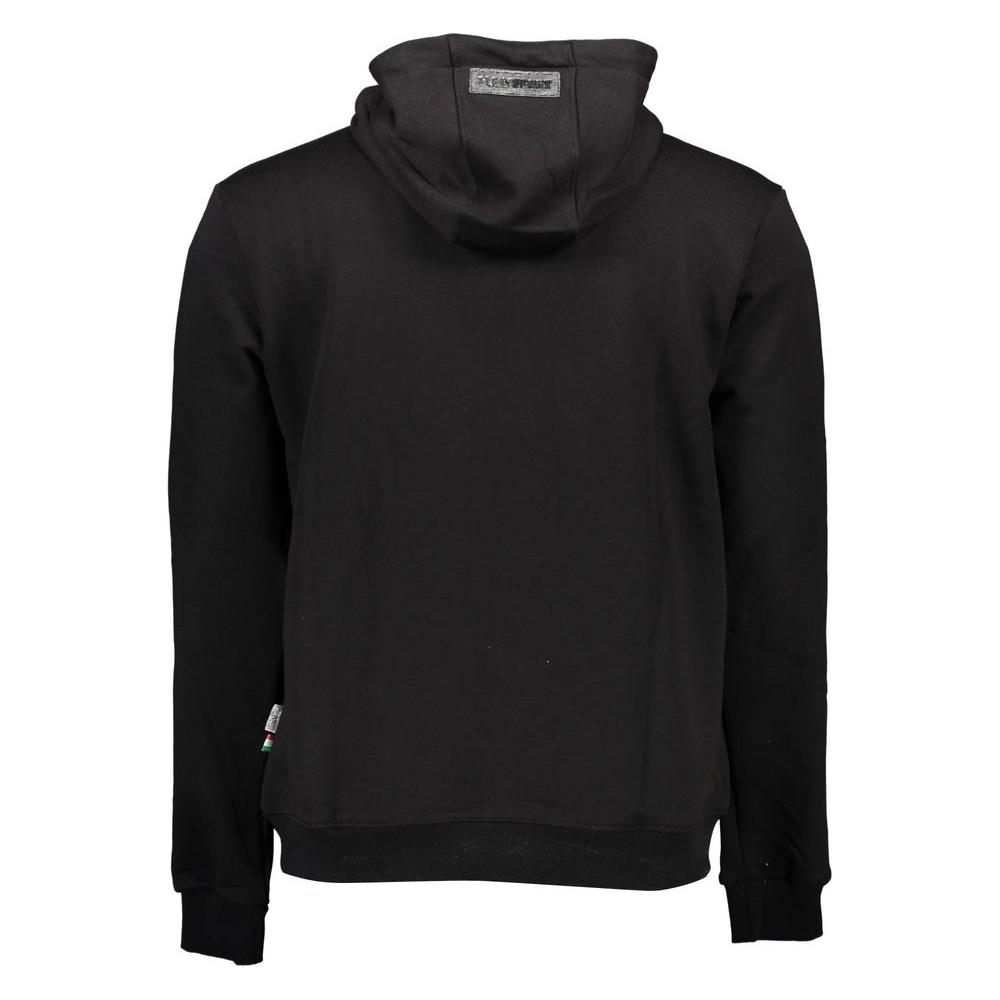 Plein Sport "Black Cotton Men Sweater with Hood" Plein Sport Black