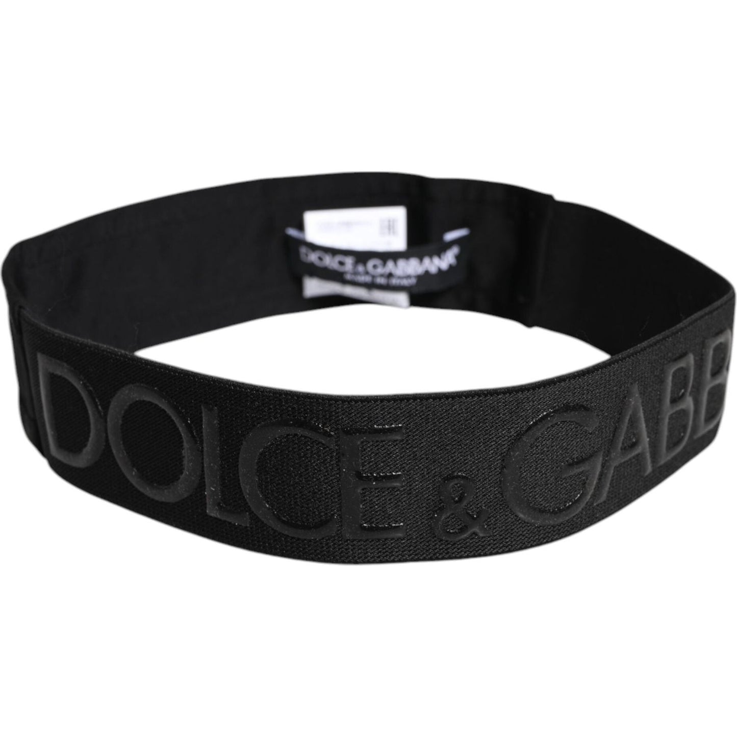 Dolce & Gabbana Black DG Logo Nylon Knitted Men Head Band Hat Dolce & Gabbana Black