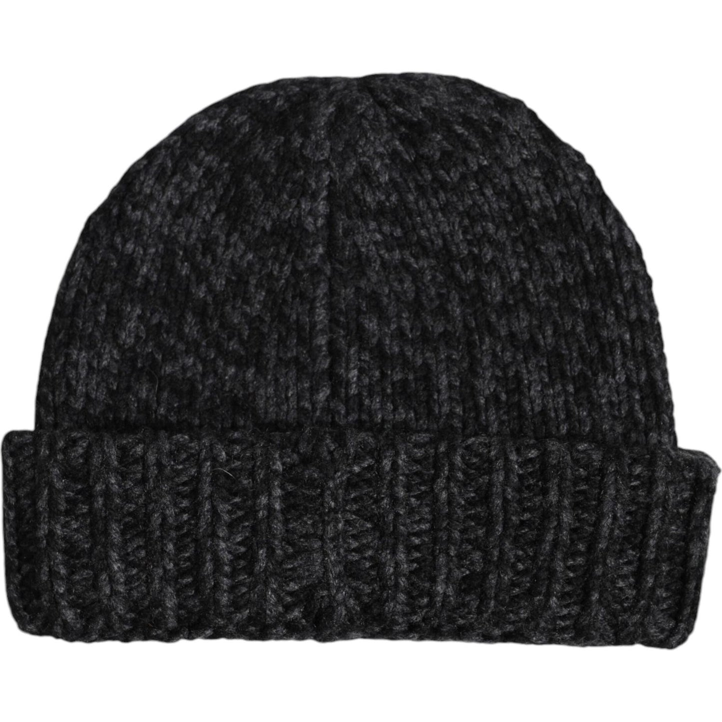 Dolce & Gabbana Gray Cashmere Knitted Winter Beanie Hat Dolce & Gabbana Black