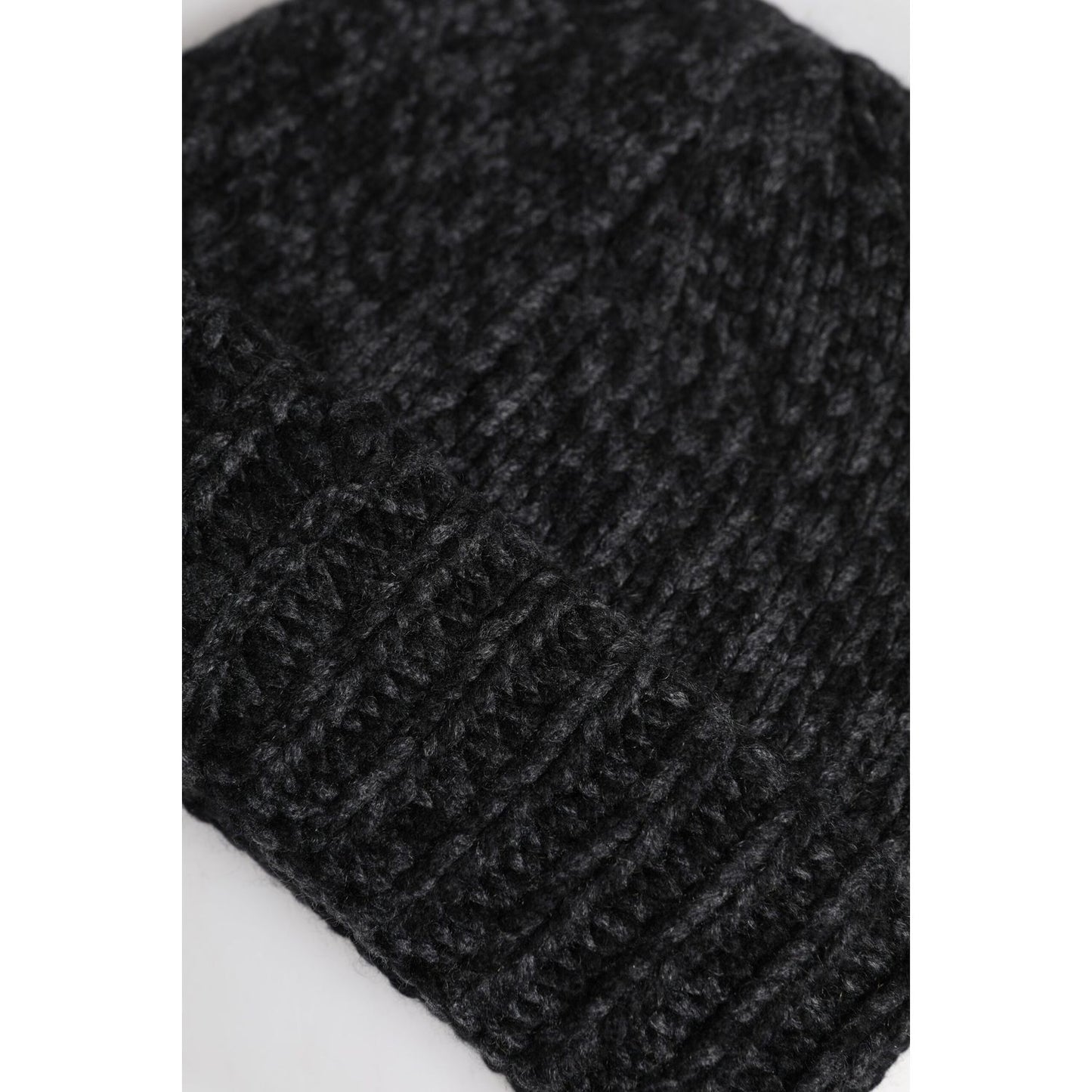 Dolce & Gabbana Gray Cashmere Knitted Winter Beanie Hat Dolce & Gabbana Black