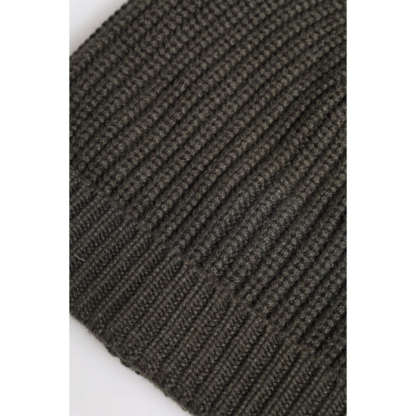 Dolce & Gabbana Dark Gray Cashmere Knit Winter Beanie Hat Dolce & Gabbana Dark Slate Gray