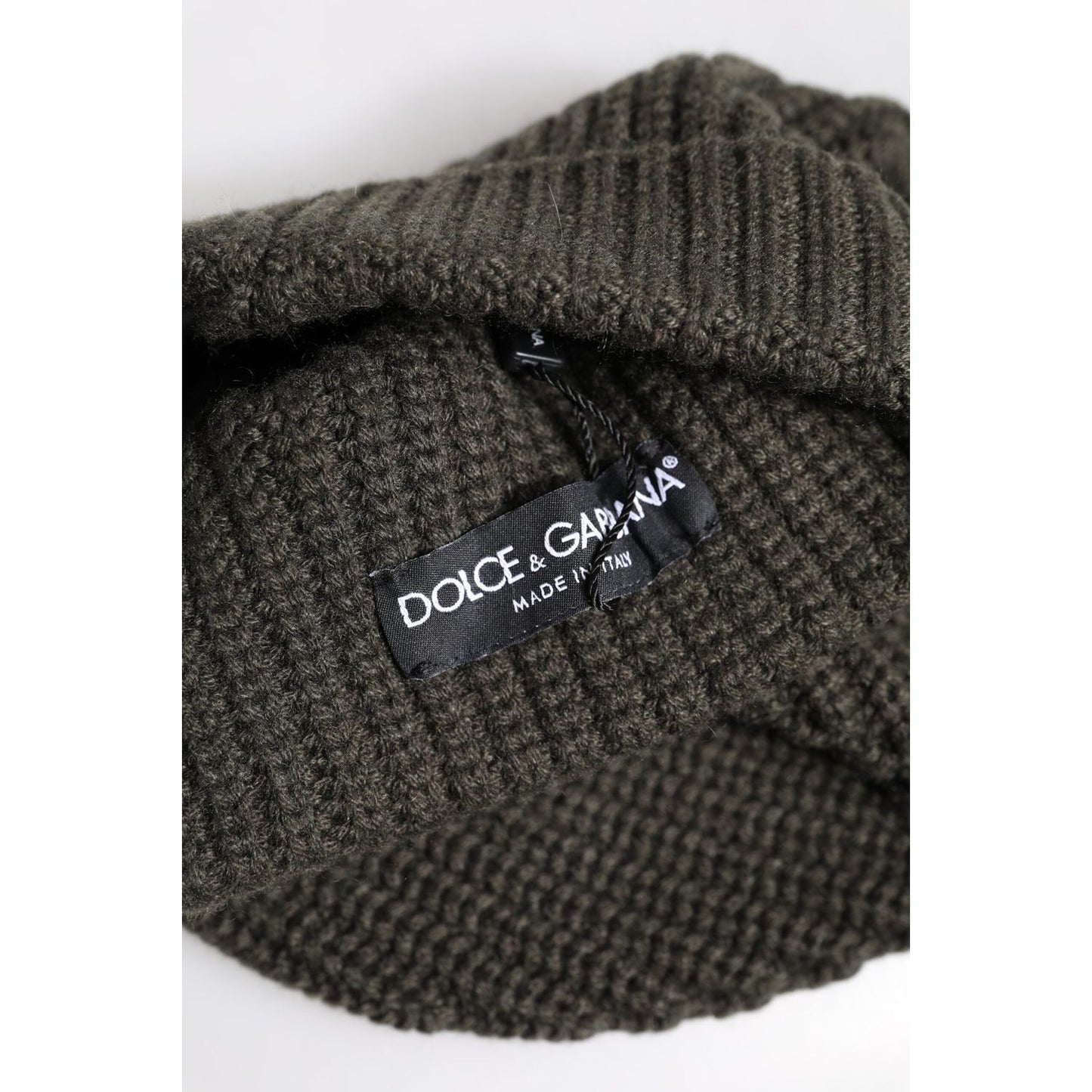 Dolce & Gabbana Dark Gray Cashmere Knit Winter Beanie Hat Dolce & Gabbana Dark Slate Gray
