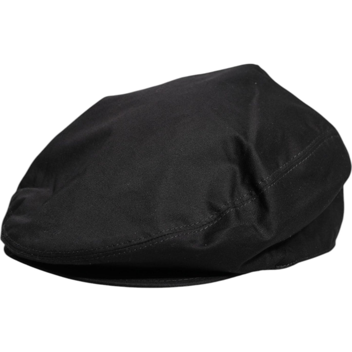 Dolce & Gabbana Black Cotton Newsboy Capello Cabbie Hat Dolce & Gabbana Dark Slate Gray