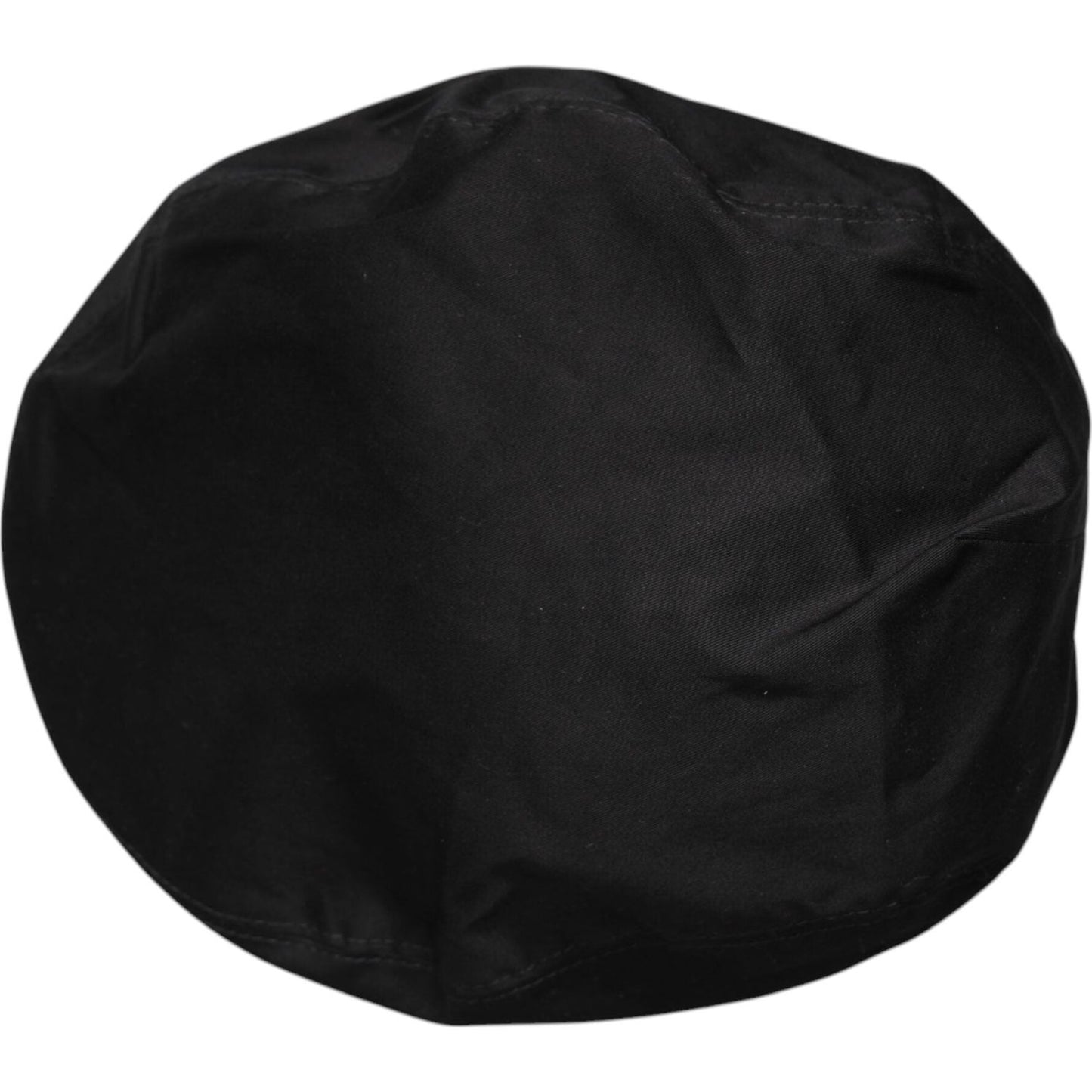 Dolce & Gabbana Black Cotton Newsboy Capello Cabbie Hat Dolce & Gabbana Black