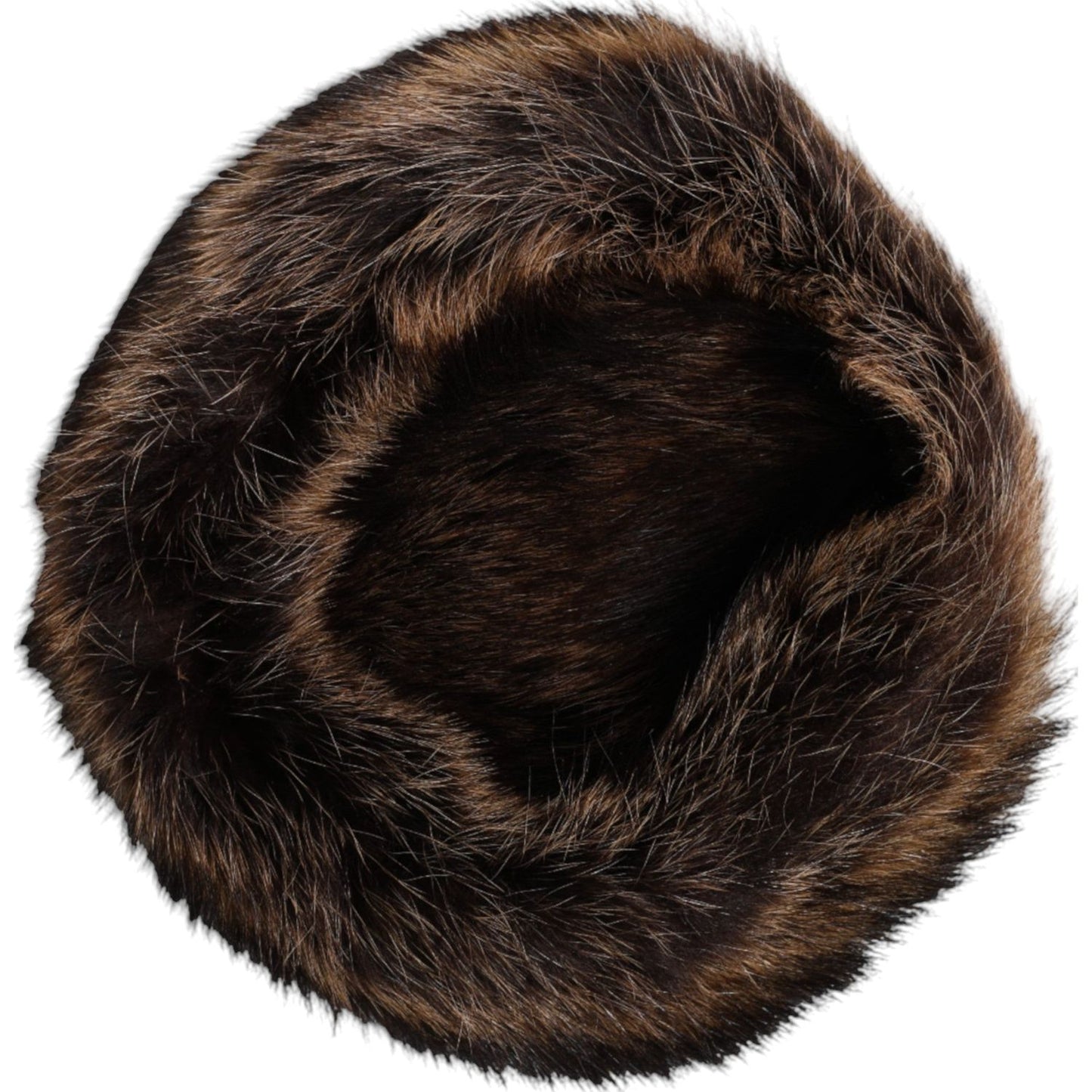 Dolce & Gabbana Brown Fur Women Bucket Hat Dolce & Gabbana Black