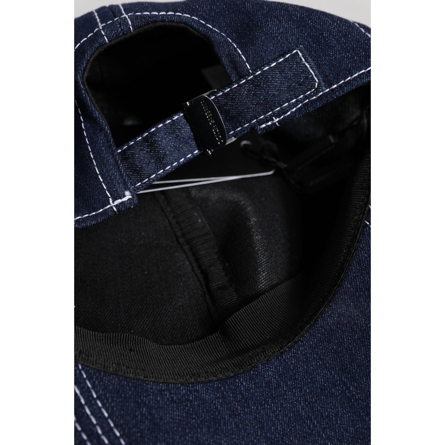 Dolce & Gabbana Blue Crystal Embellishment Baseball Cap Dolce & Gabbana Black