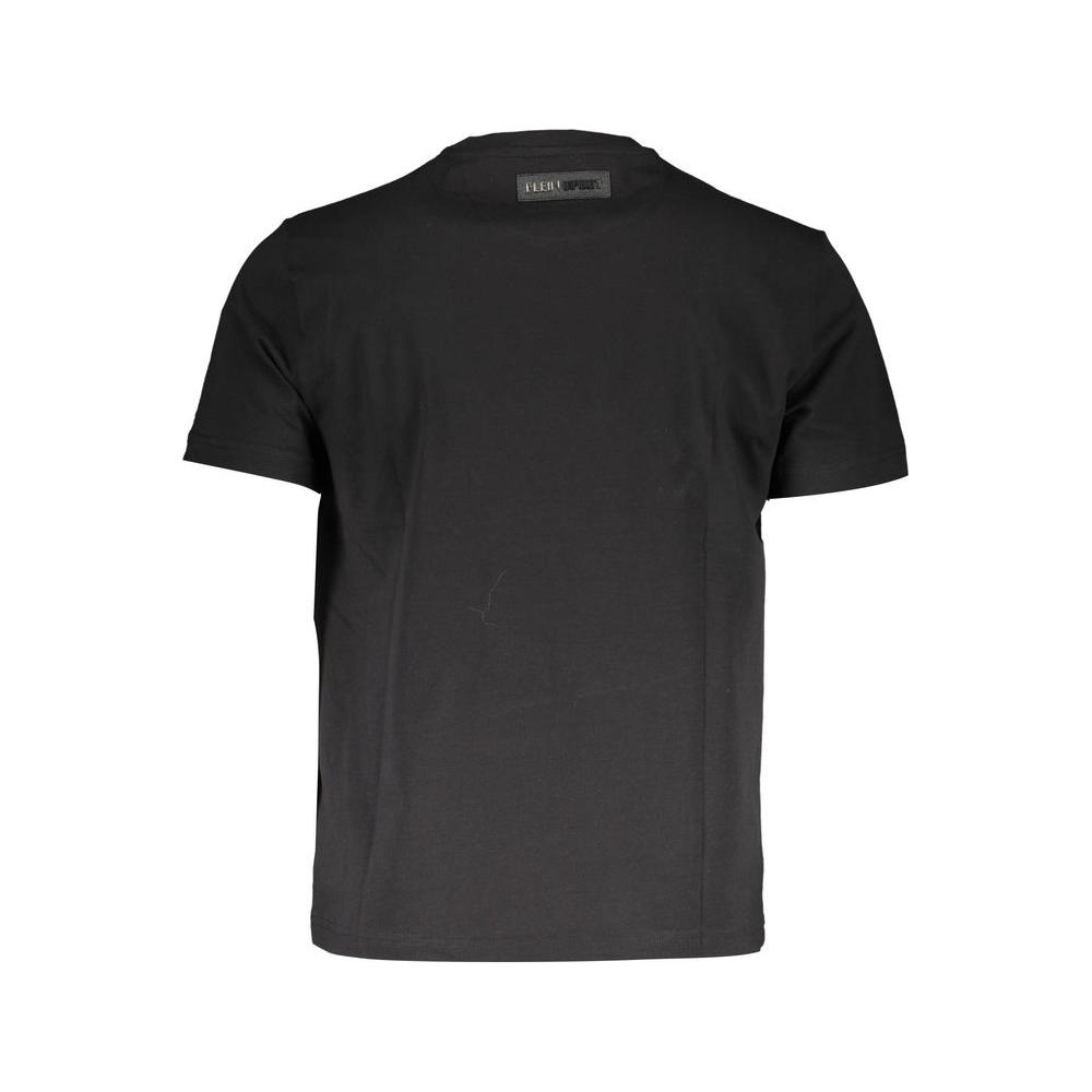 Plein Sport Black Cotton Men T-Shirt Plein Sport Dark Slate Gray
