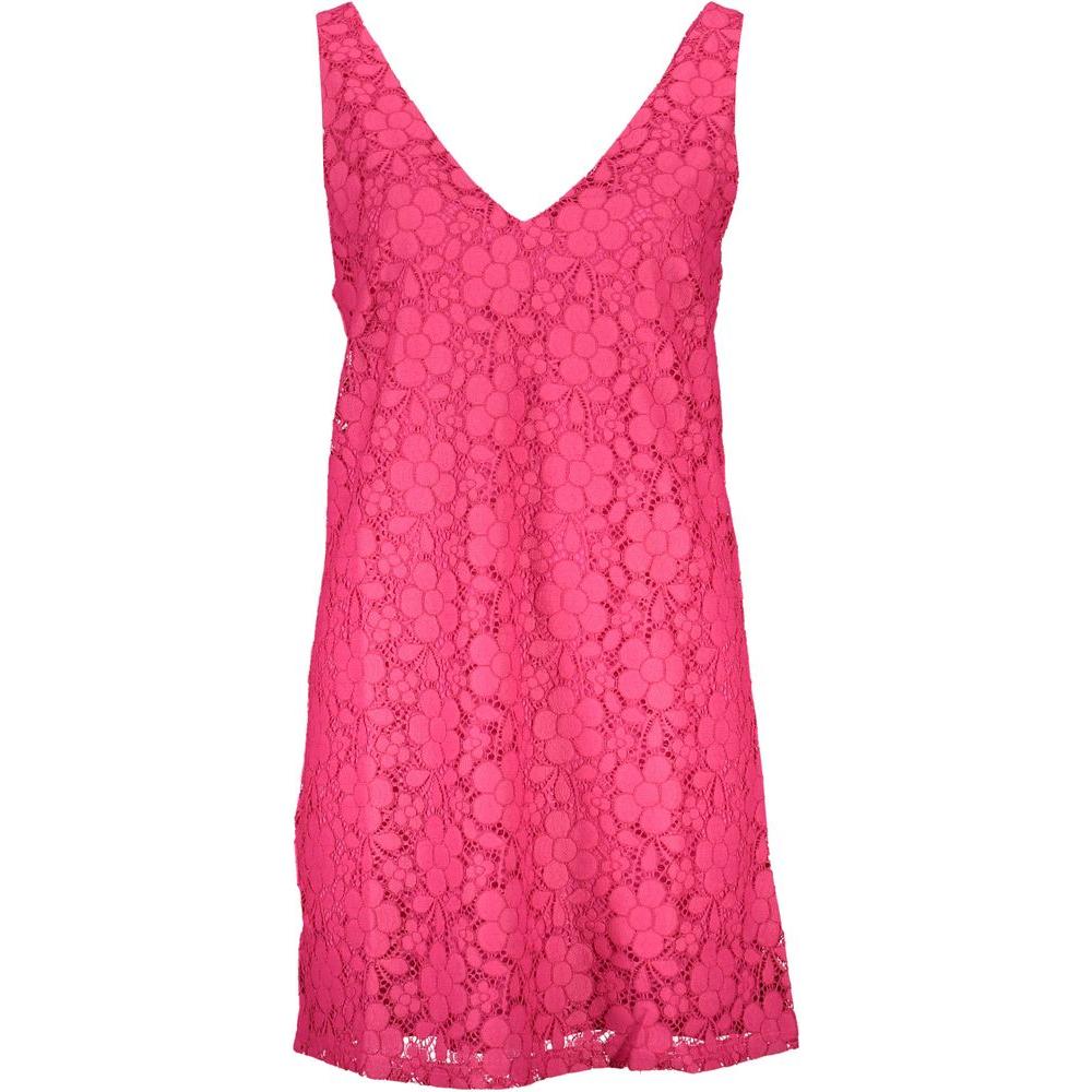 Desigual Pink Viscose Dress Desigual Violet Red