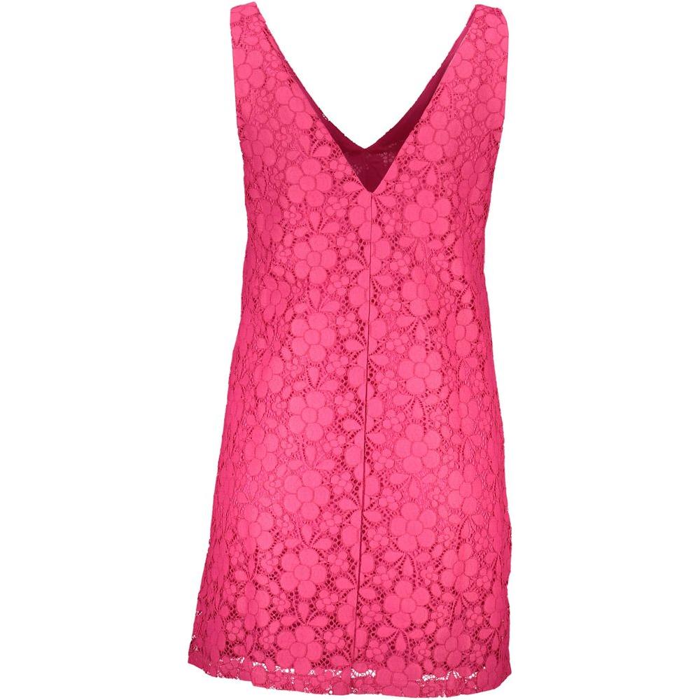 Desigual Pink Viscose Dress Desigual Pale Violet Red