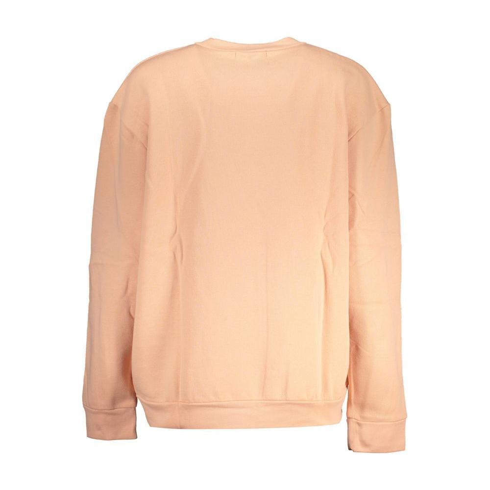 Cavalli Class Elegant Pink Fleece Crew Neck Sweater Cavalli Class Wheat