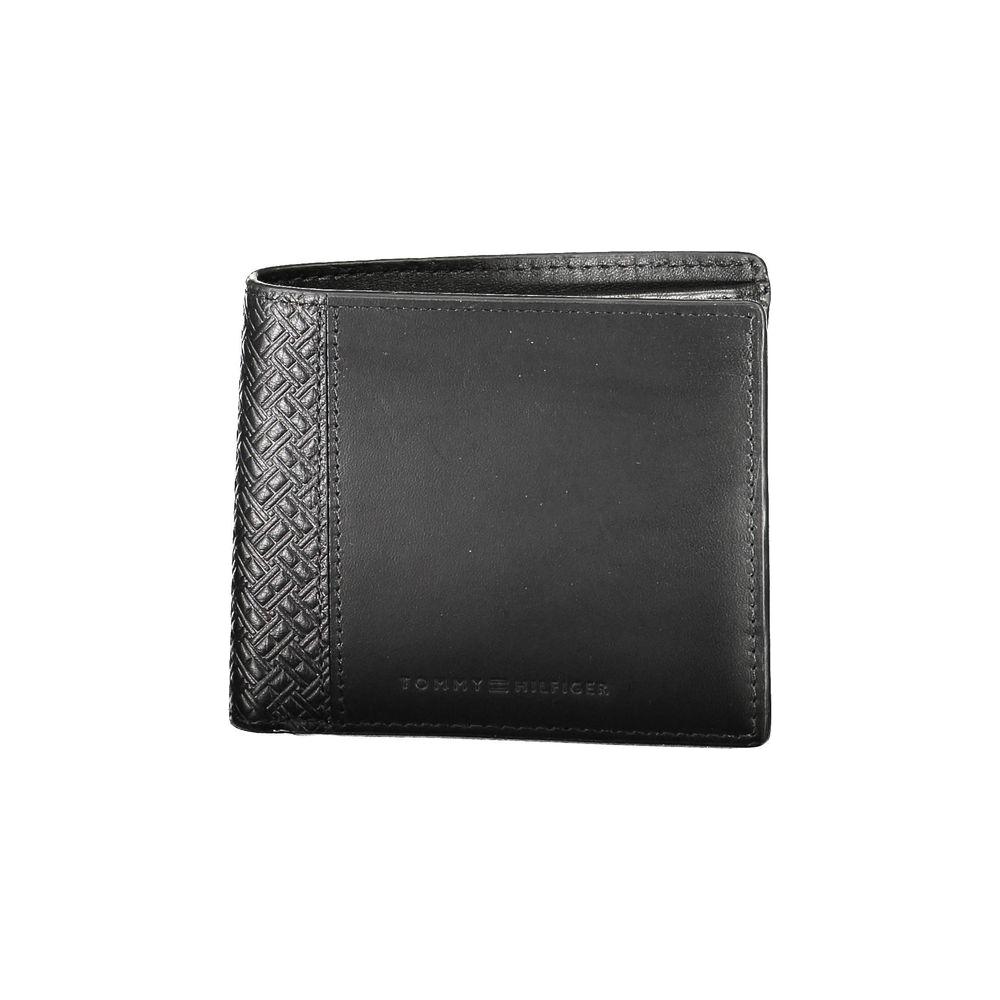 Tommy Hilfiger Black Leather Men Wallet Tommy Hilfiger Dark Slate Gray