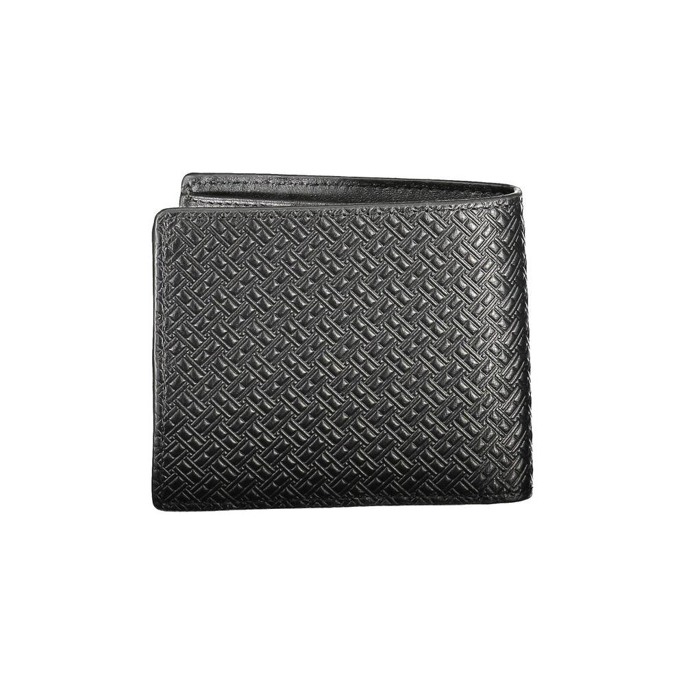 Tommy Hilfiger Black Leather Men Wallet Tommy Hilfiger Dark Slate Gray