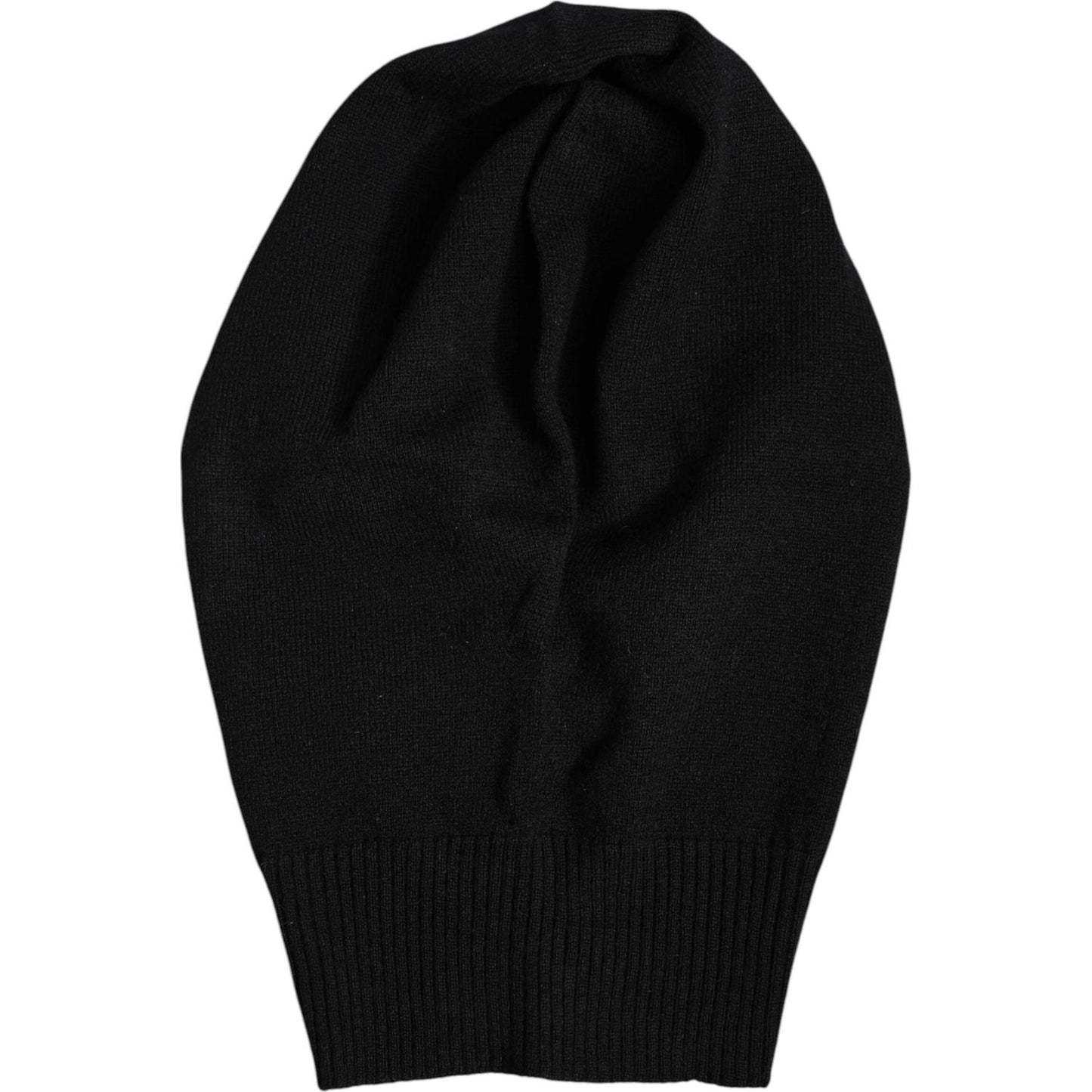 Dolce & Gabbana Black Cashmere Knitted Ski Mask Balaclava Hat Dolce & Gabbana Black