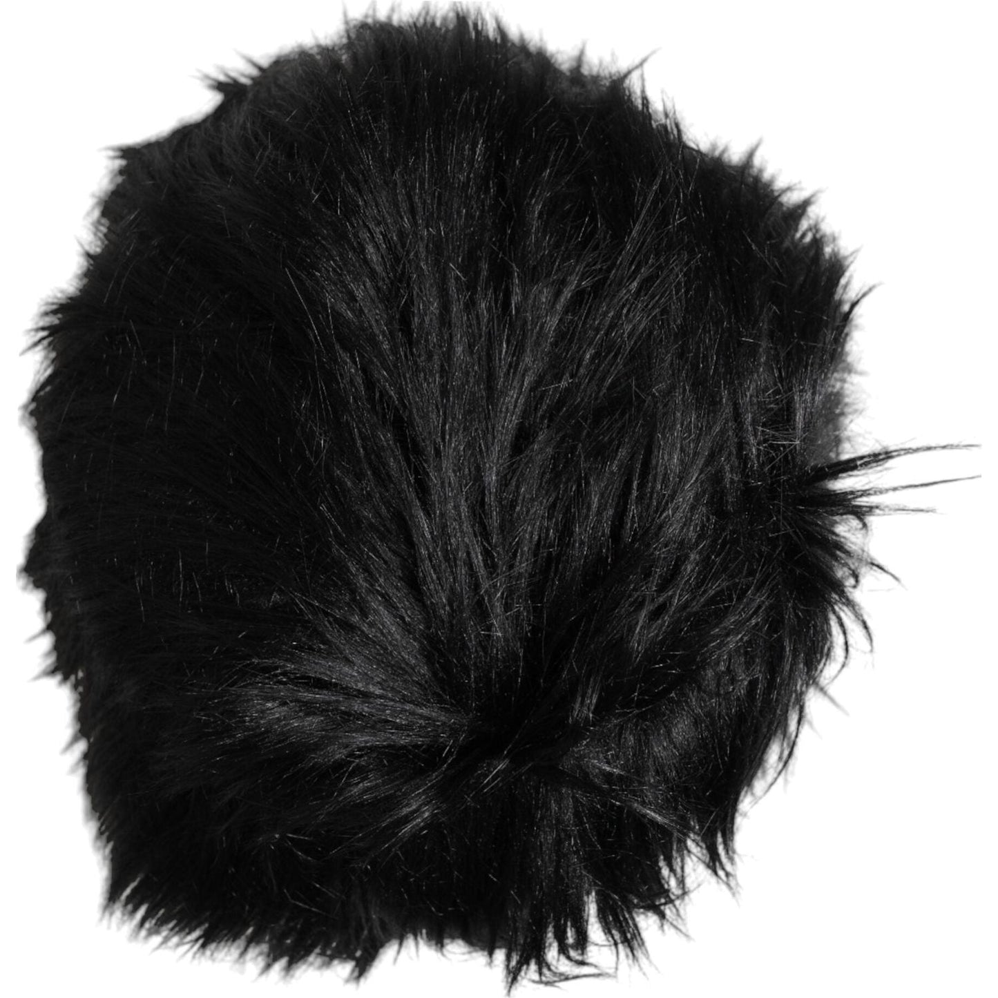 Dolce & Gabbana Black Faux Fur Bucket Hat Dolce & Gabbana Black